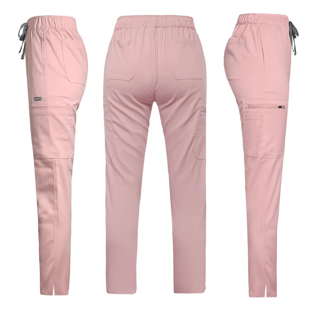 Elasticity Pet Clinic Nurse Work Pant High Quality Solid Color Dentist Nursing Scrub Women Bottoms Hospital Doctor Work Clothing