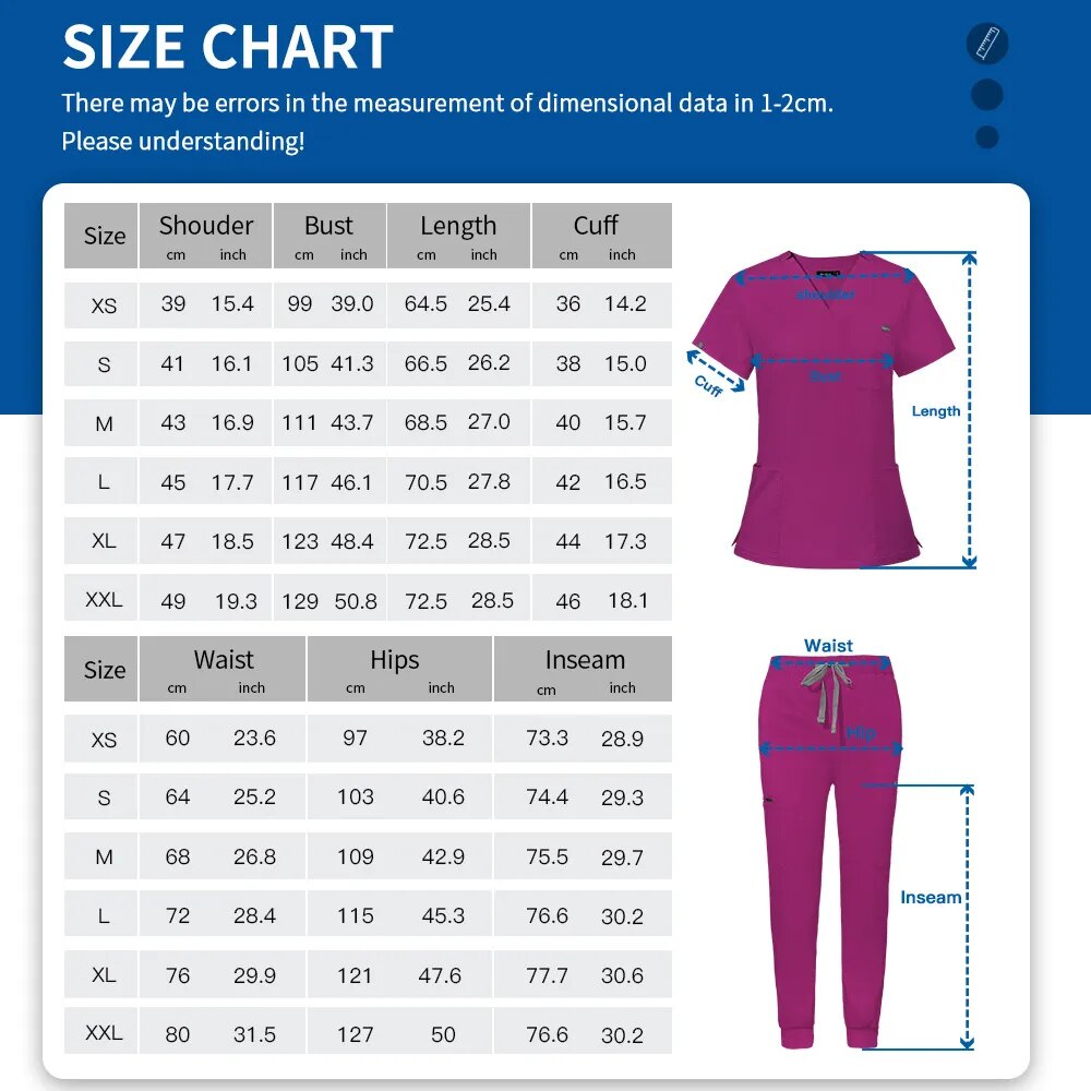 Medical Uniforms for Summer Nurse Women Fashion Uniforms Cool Fabric Short Sleeve Medical Scrubs Clothes Nursing Elastic Pants