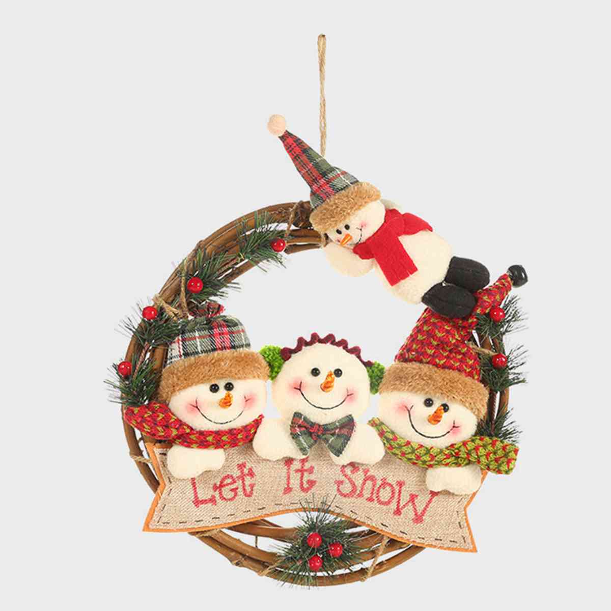 Christmas Doll Wreath Ornament