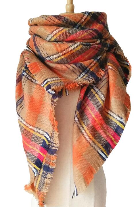 Plaid Imitation Cashmere Scarf