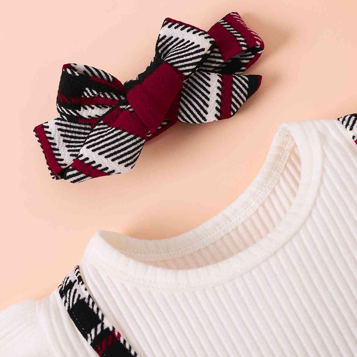 Plaid Print Bow Detail Dress