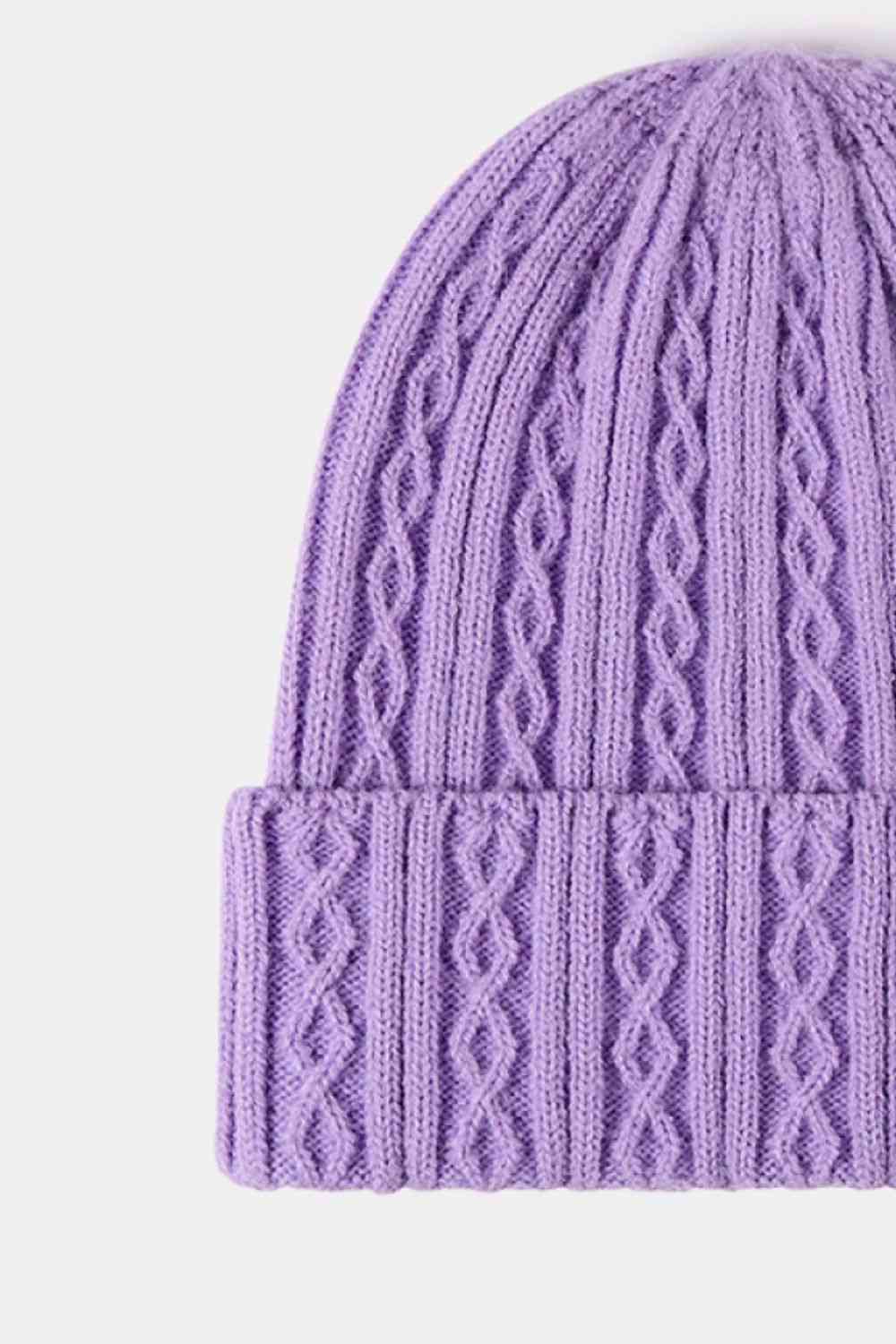 Mixed Knit Cuff Beanie